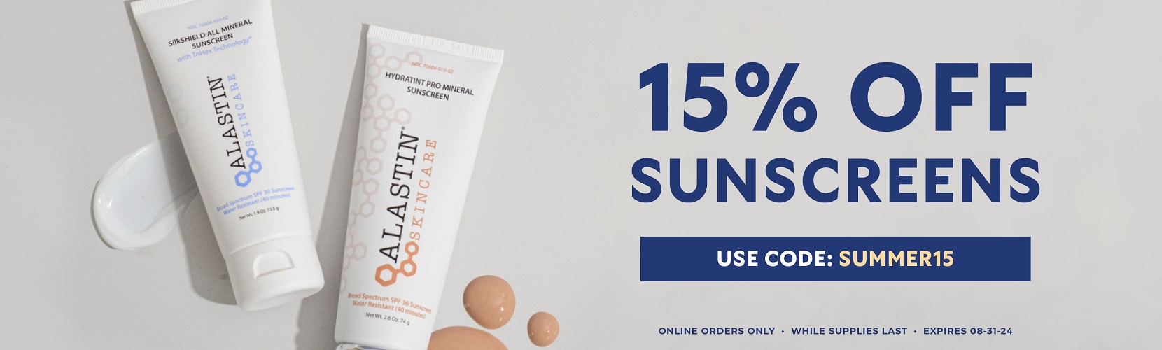 15% OFF Sunscreens
